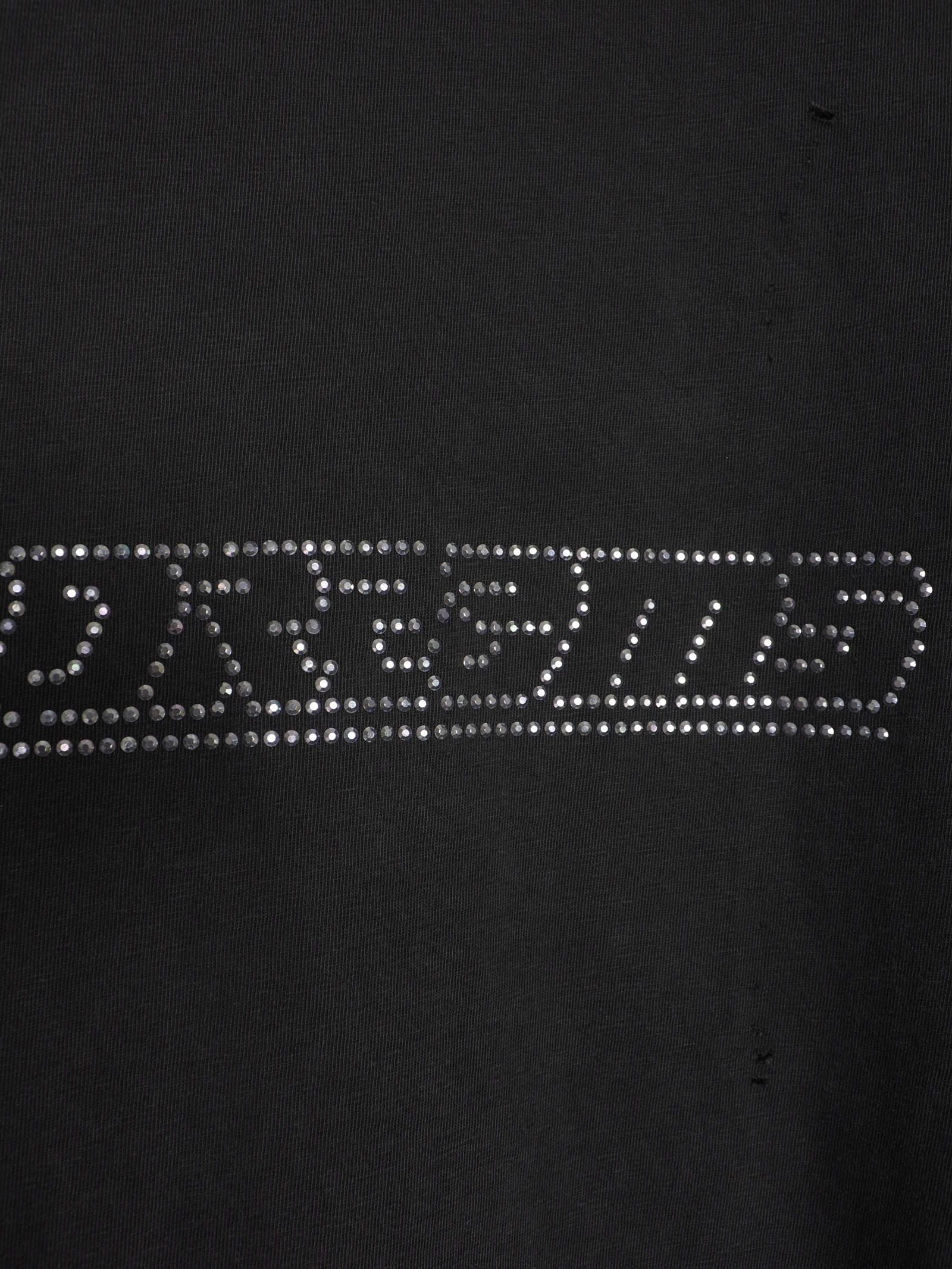 クリスタルスタッズ 半袖 Tシャツ カットソー ダメージ加工 LUCID DREAMS CRYSTAL SHORT SLEEVE T-SHIRT GRAY