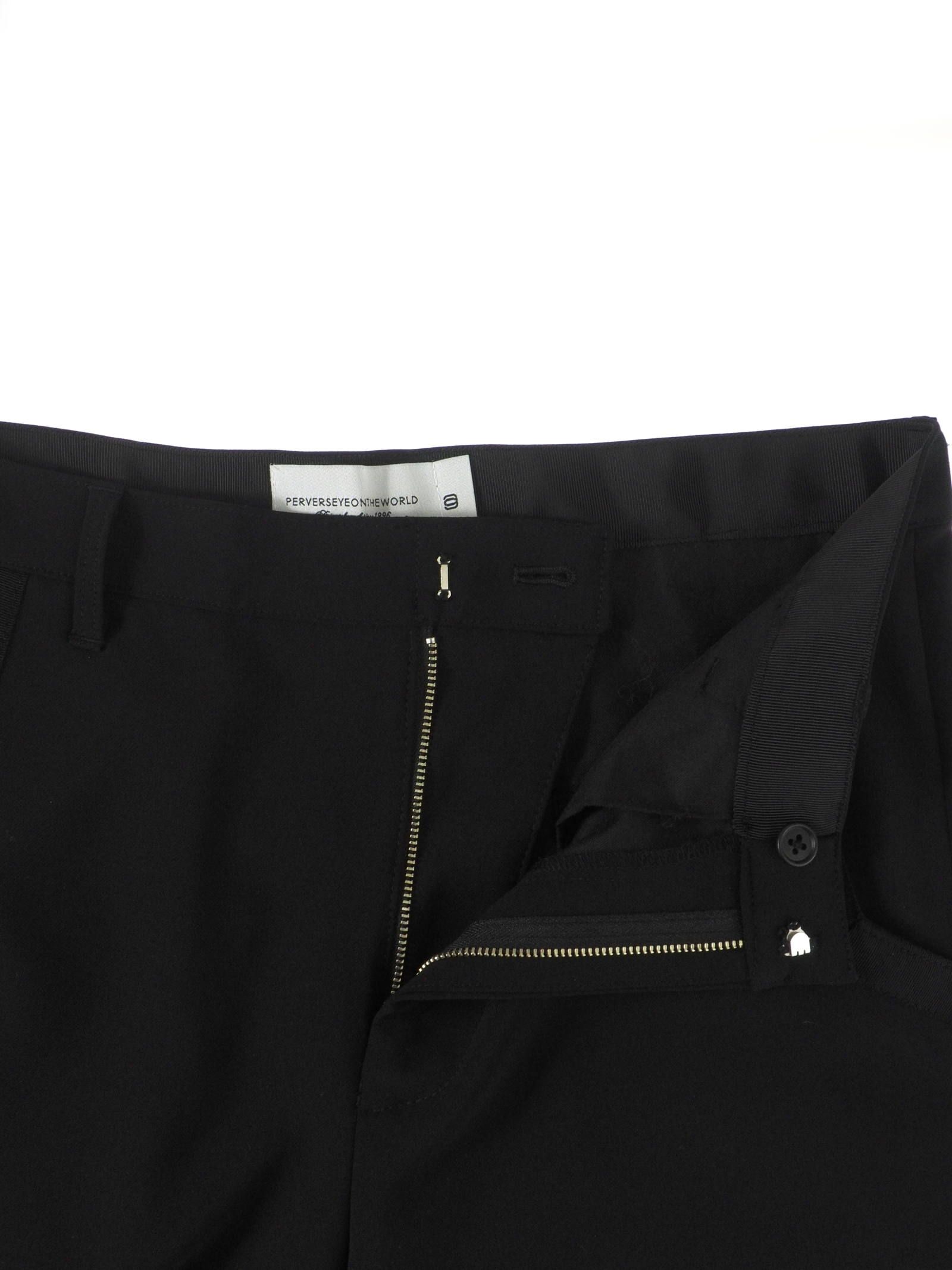 テープスリット テーパード スラックス TAPE SLIT TROSERS “D.C” BLACK