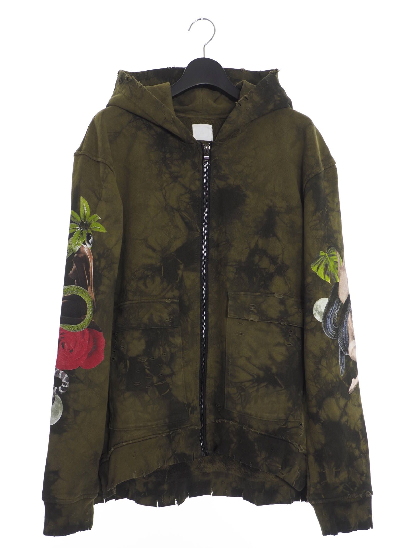 アマゾニア ユーティリティ ジップアップ パーカー AMAZONIA UTILITY ZIP-UP HOODIE KHAKI