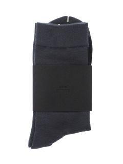 ロゴソックス / BLOCK LOGO SOCK / チャコールグレー × ブラック