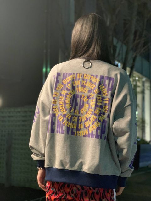 ボックスロゴ オーバーサイズ スウェット Box Logo Mix R Over Size Sweat Shirt GRAY