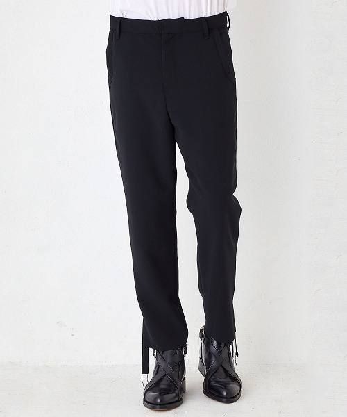 テープスリット テーパード スラックス TAPE SLIT TROSERS “D.C” BLACK