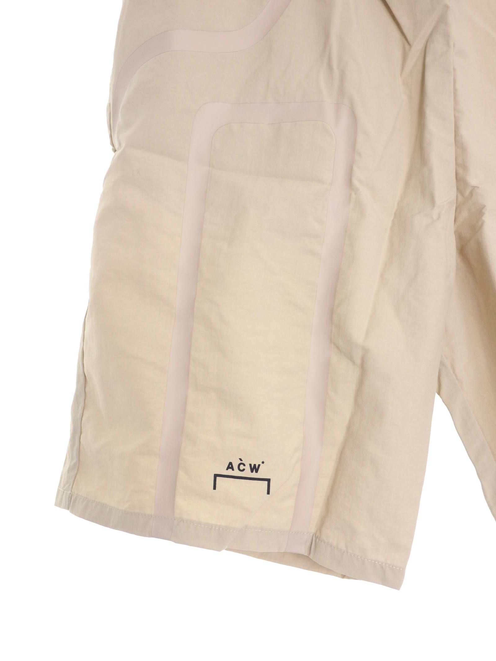 テーププリント トラックショーツ BRACKET TAPED TRACK SHORTS MOONBEAM