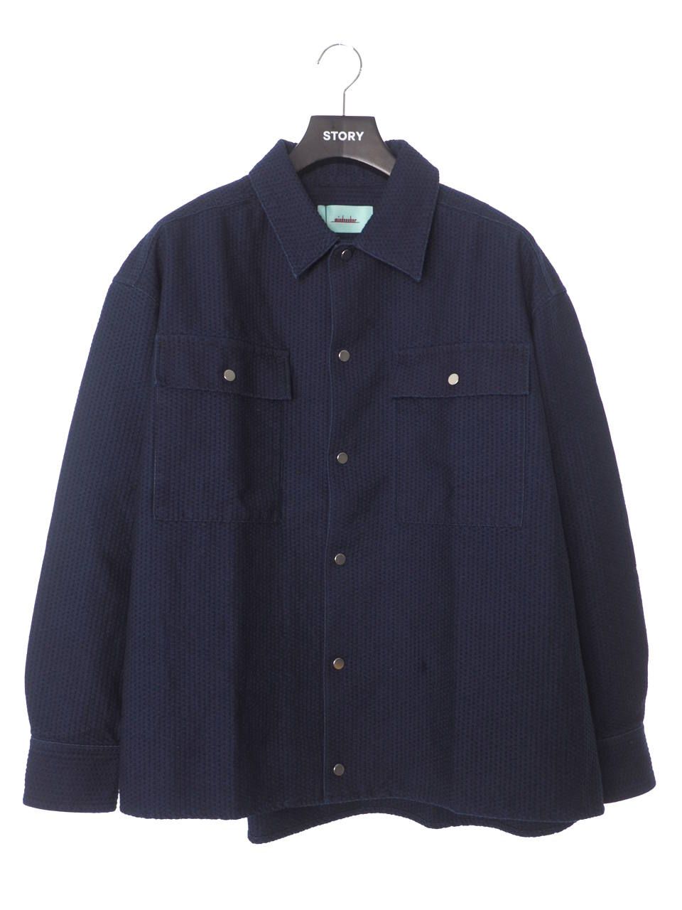マネグラフィック オーバーサイズ シャツ MANE SASHIKO Long Sleeve Shirt INDIGO