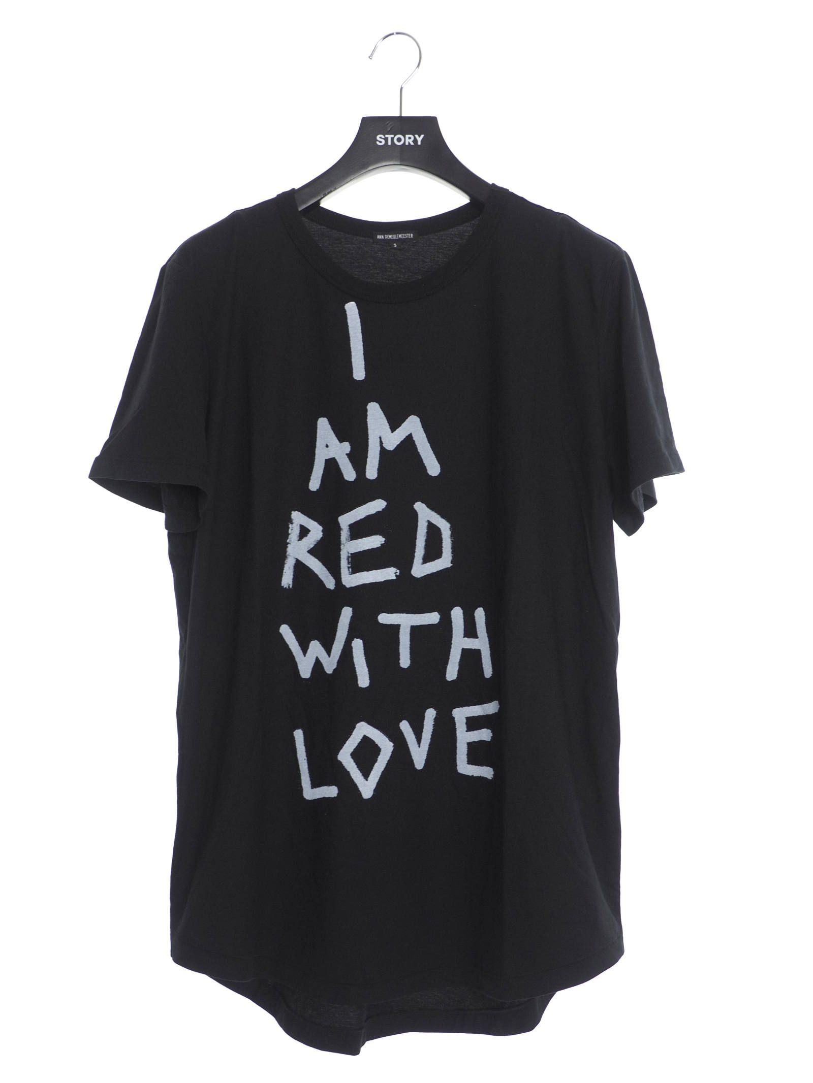 ANN DEMEULEMEESTER - テキストプリント 半袖 Tシャツ ”I AM RED WITH