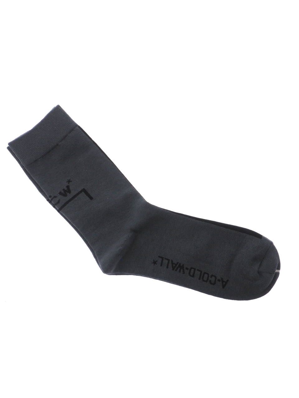 ロゴソックス / BLOCK LOGO SOCK / チャコールグレー × ブラック