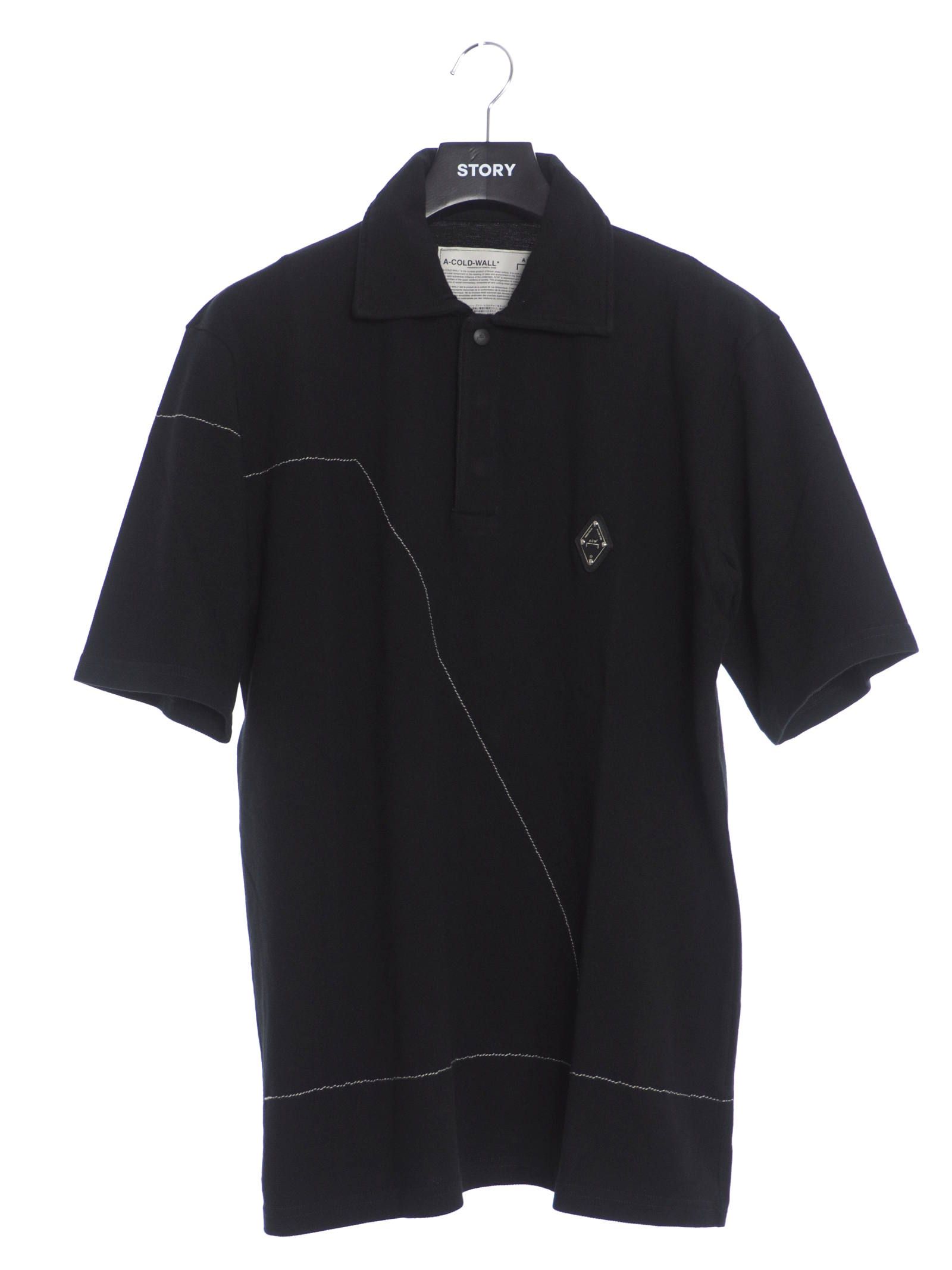 A-COLD-WALL* - パネルロゴ ポロシャツ RHOMBUS BADGE POLO BLACK | STORY