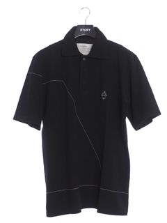 パネルロゴ ポロシャツ RHOMBUS BADGE POLO BLACK