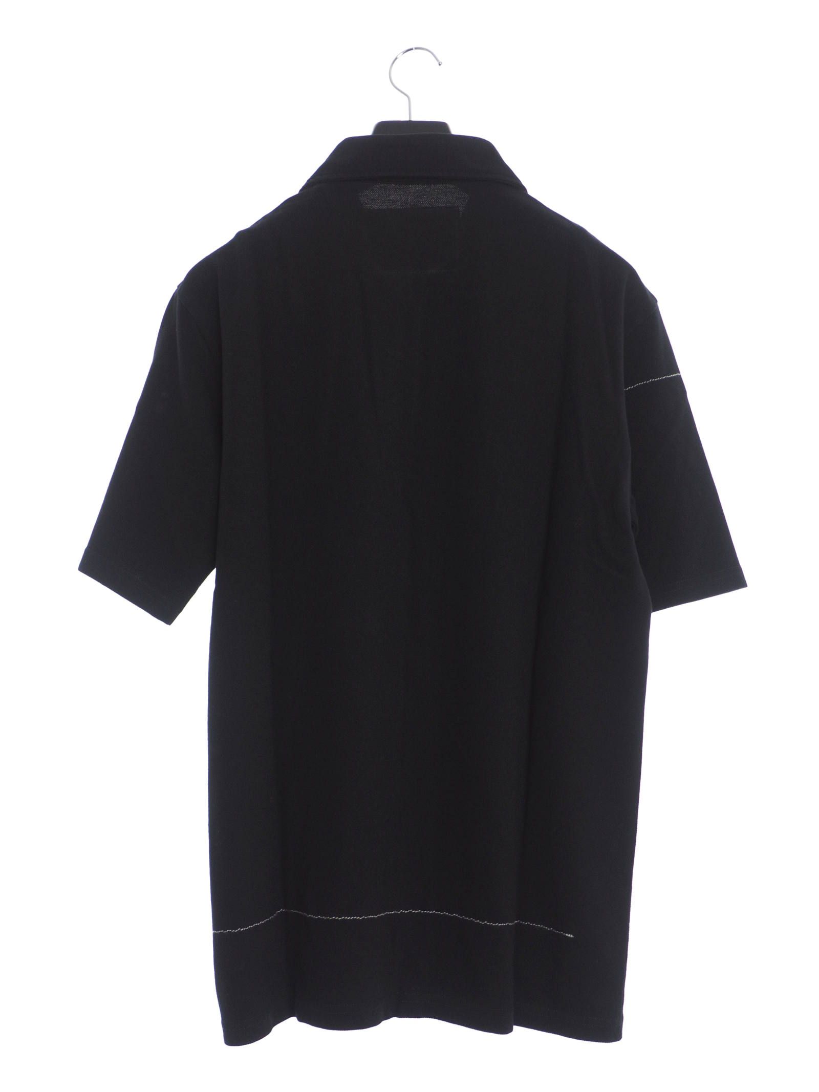 パネルロゴ ポロシャツ RHOMBUS BADGE POLO BLACK