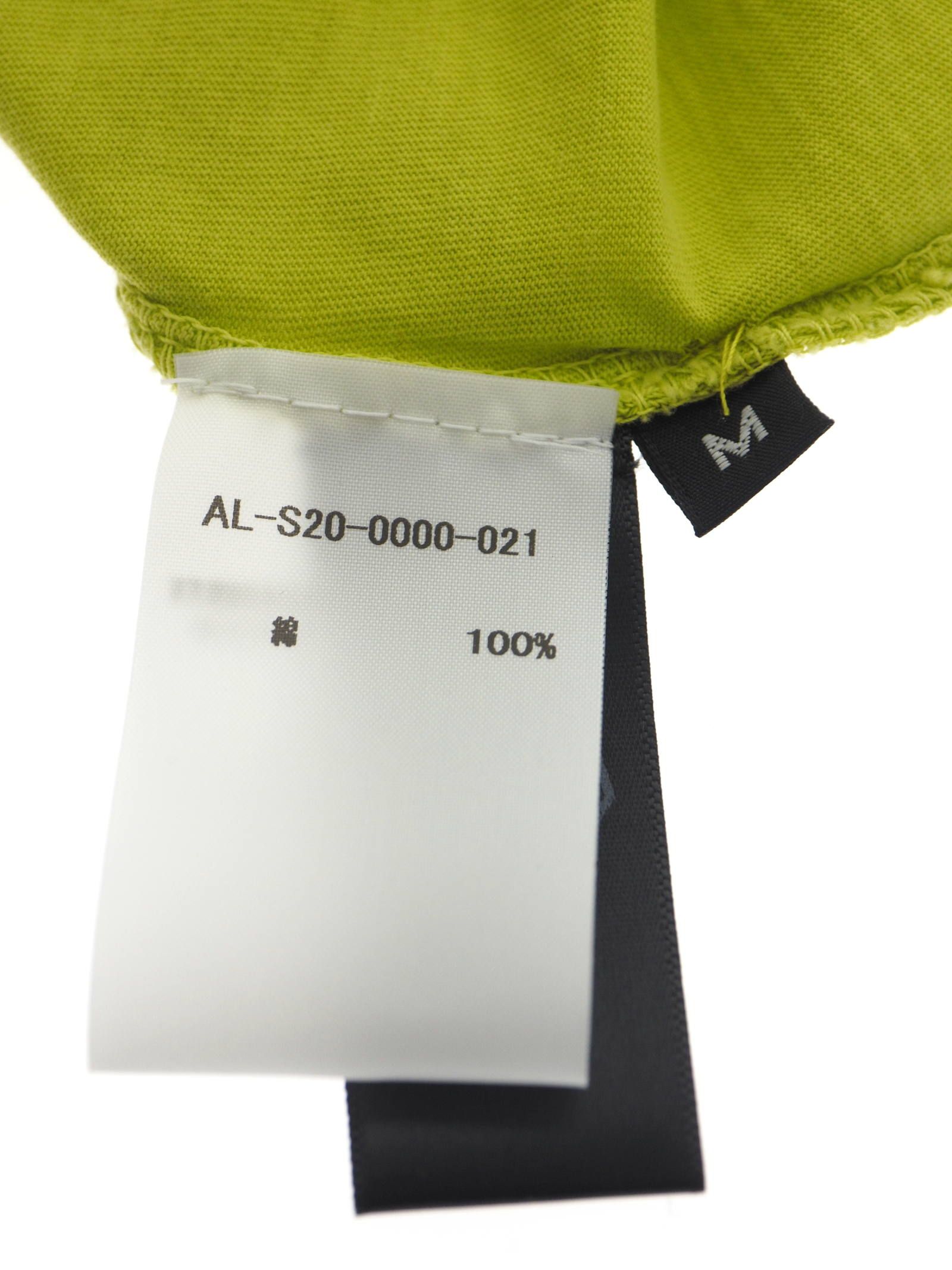テキストプリント 半袖 Tシャツ カットソー ダメージ加工 VIRTUAL VOODOO SHORT SLEEVE T-SHIRT CHARTREUSE
