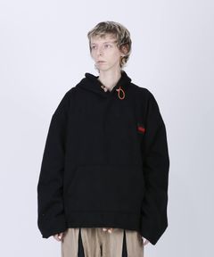 オーバーサイズ パーカー / SILICON TAG HOODIE / ブラック