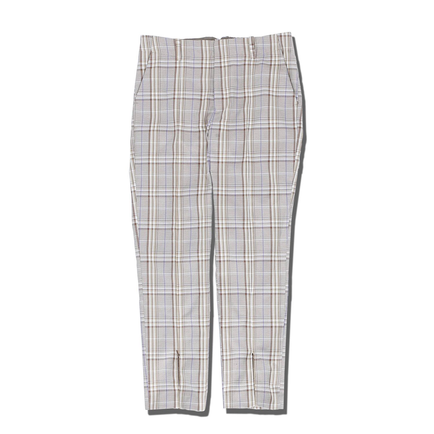 ADANS - センタースリット入り スラックス / SLIT CHECK SLACKS