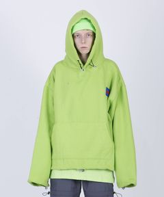 オーバーサイズ パーカー / SILICON TAG HOODIE / ライムグリーン