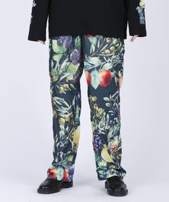 果物柄 総柄 イージーパンツ / FRUITS PATTERN PANTS / グリーン