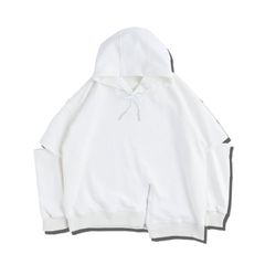 袖カット パーカー / SUEDE HOODIE / ホワイト