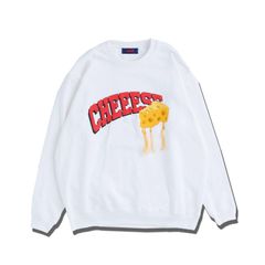チーズ フリンジ スウェット / CHEESE SWEAT PULLOVER / ホワイト