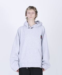 オーバーサイズ パーカー / SILICON TAG HOODIE / グレー