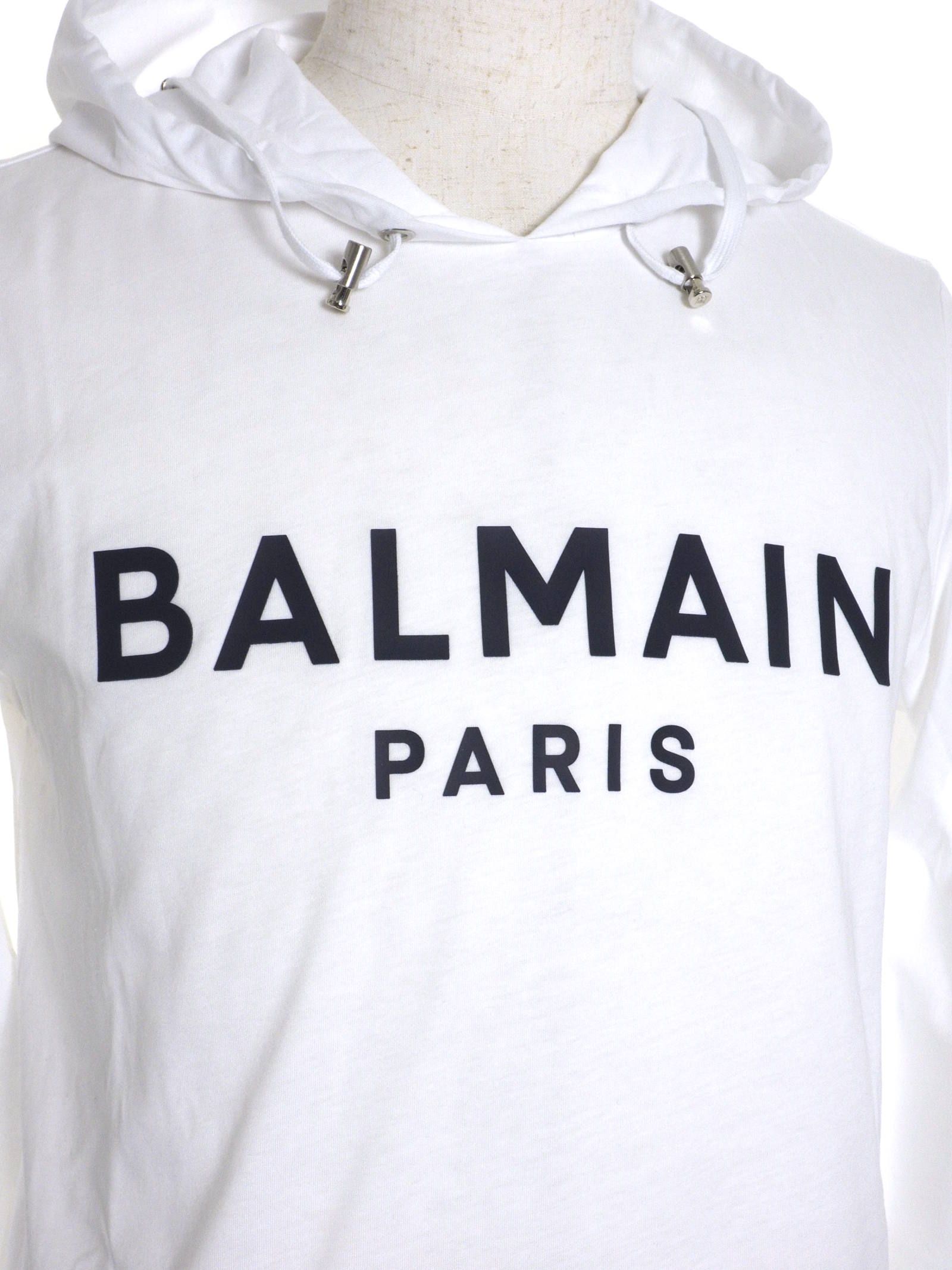 BALMAIN - フード付長袖Tシャツ - WHITE | STORY