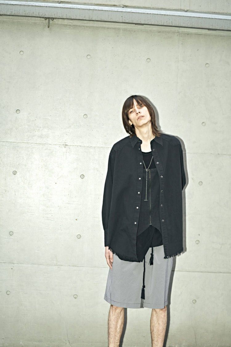 変形フリンジ ウエスタンシャツ WESTERN SHIRT - BLACK