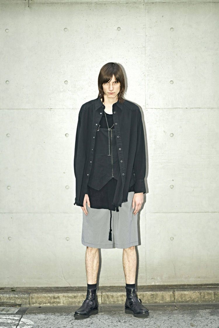 変形フリンジ ウエスタンシャツ WESTERN SHIRT - BLACK