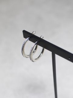 【取り寄せ】 レイン  フープ ピアス / thin rain pierce / シルバー
