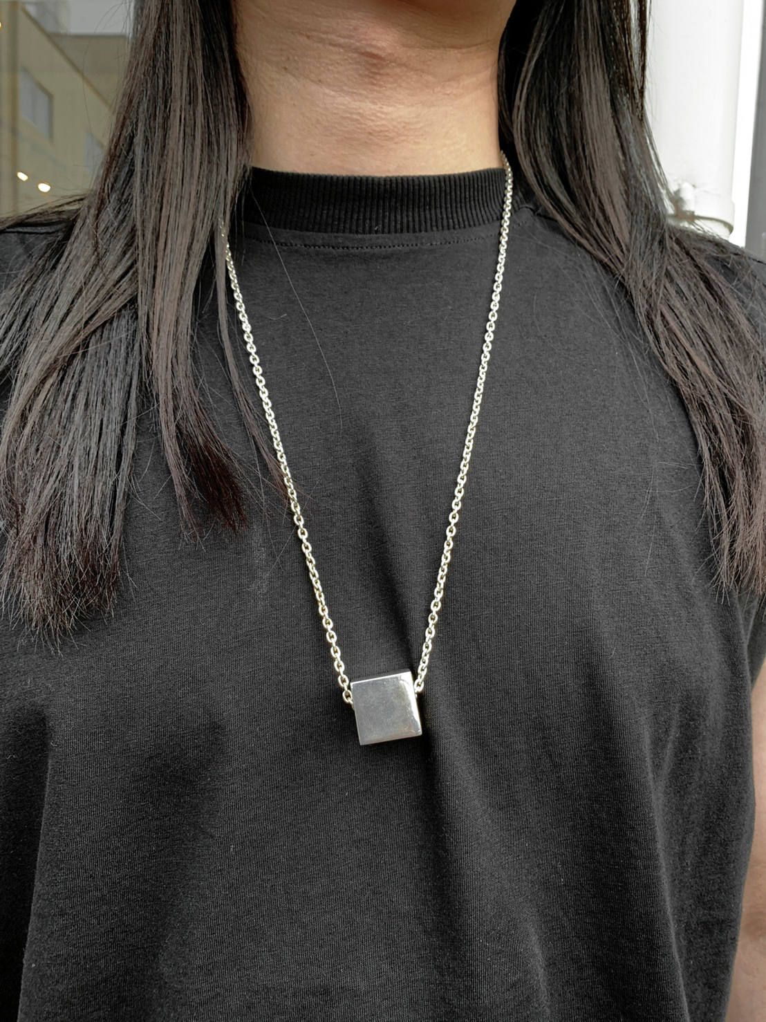 Parts of Four CUBE NECKLACE SILVER-