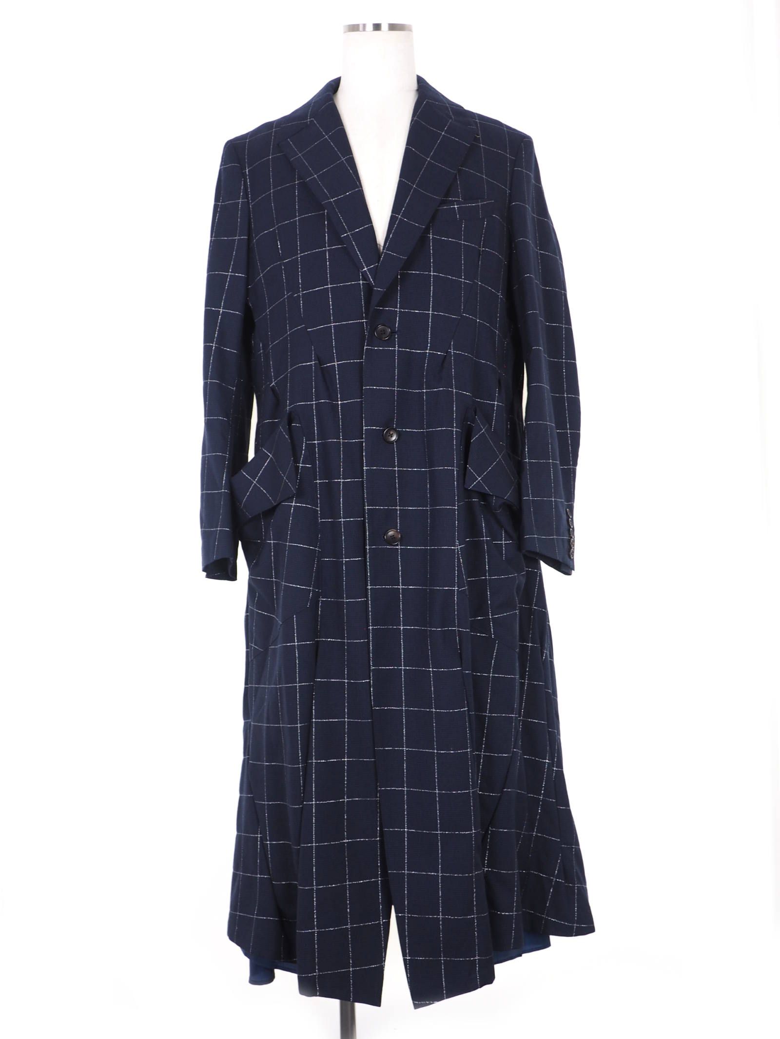 ダーツロングコート / Darts long coat / ネイビー