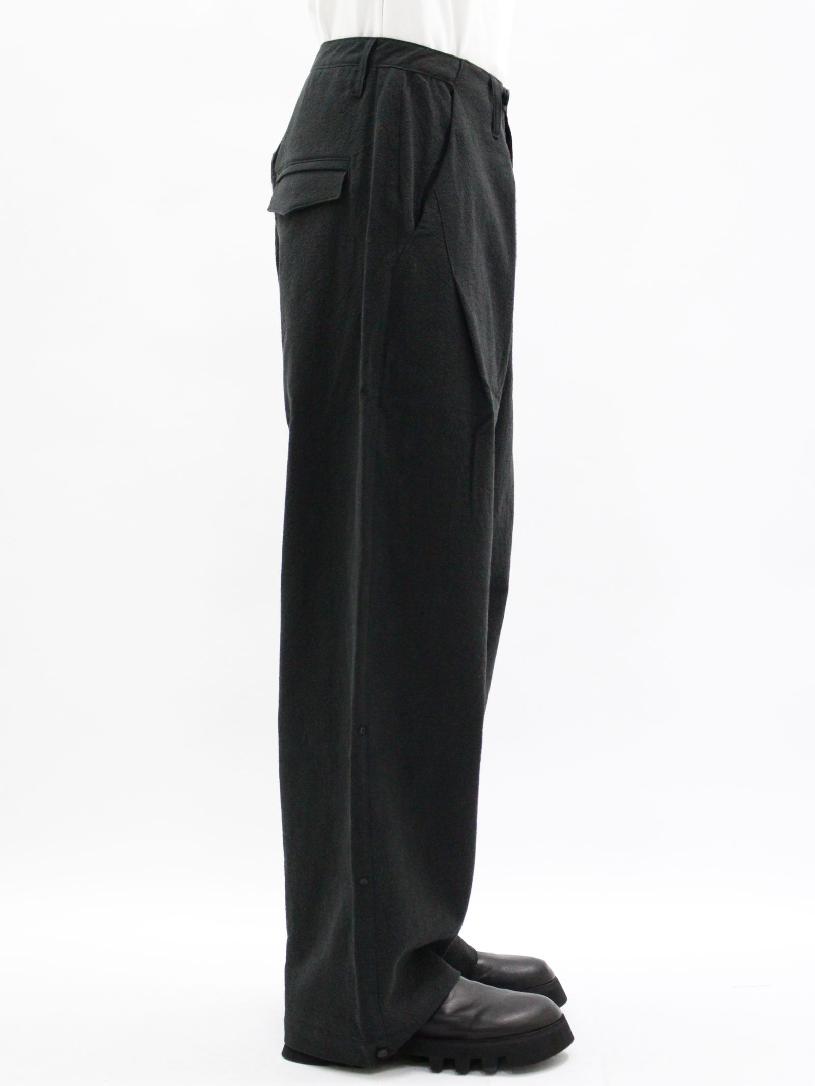 【26SS】ウェルド パッチド パンツ / WELD PATCHED PANTS / ブラック