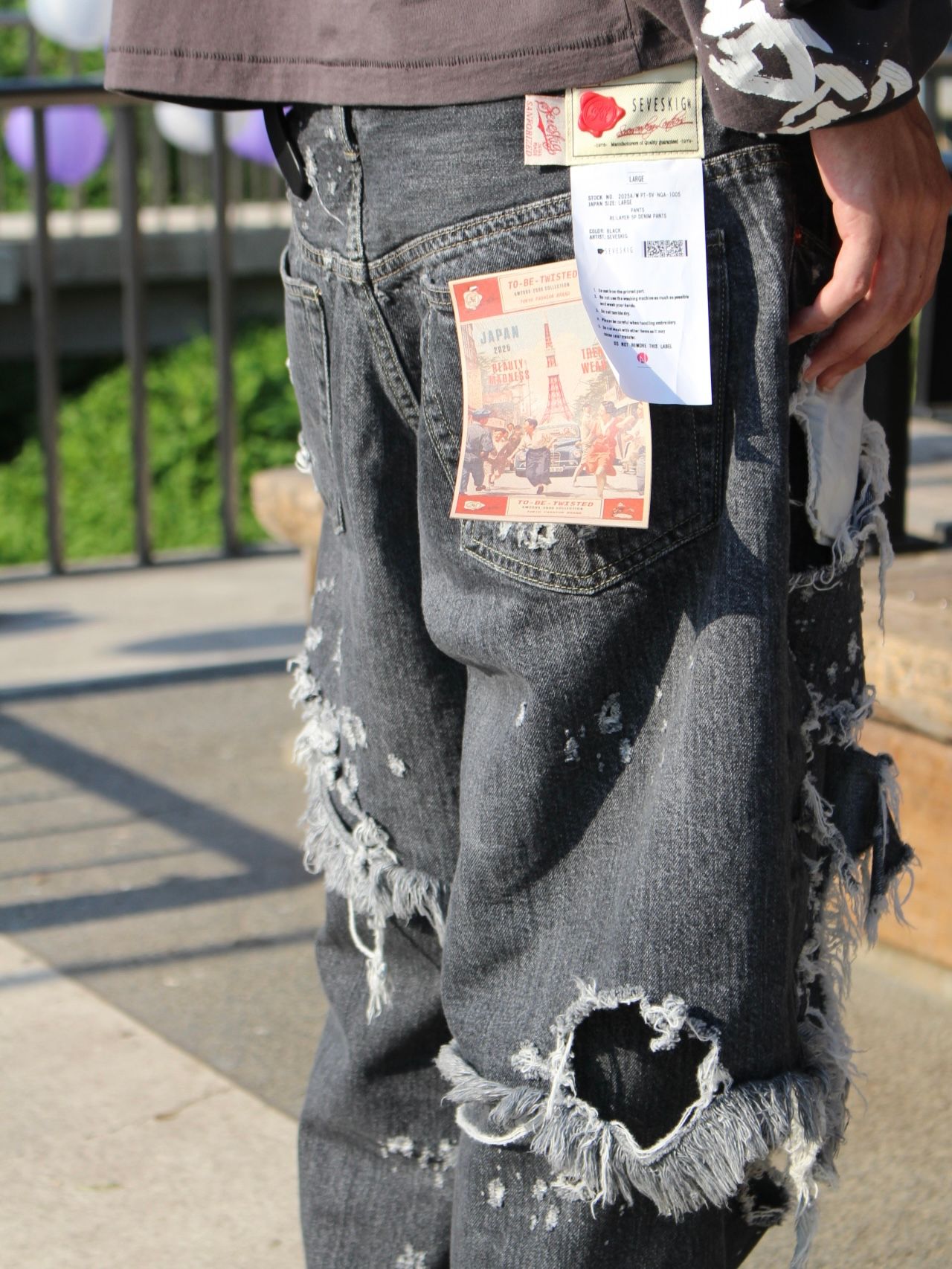 【25AW】リメイク レイヤー デニム パンツ / RE:LAYER 5P DENIM PANTS / ブラック