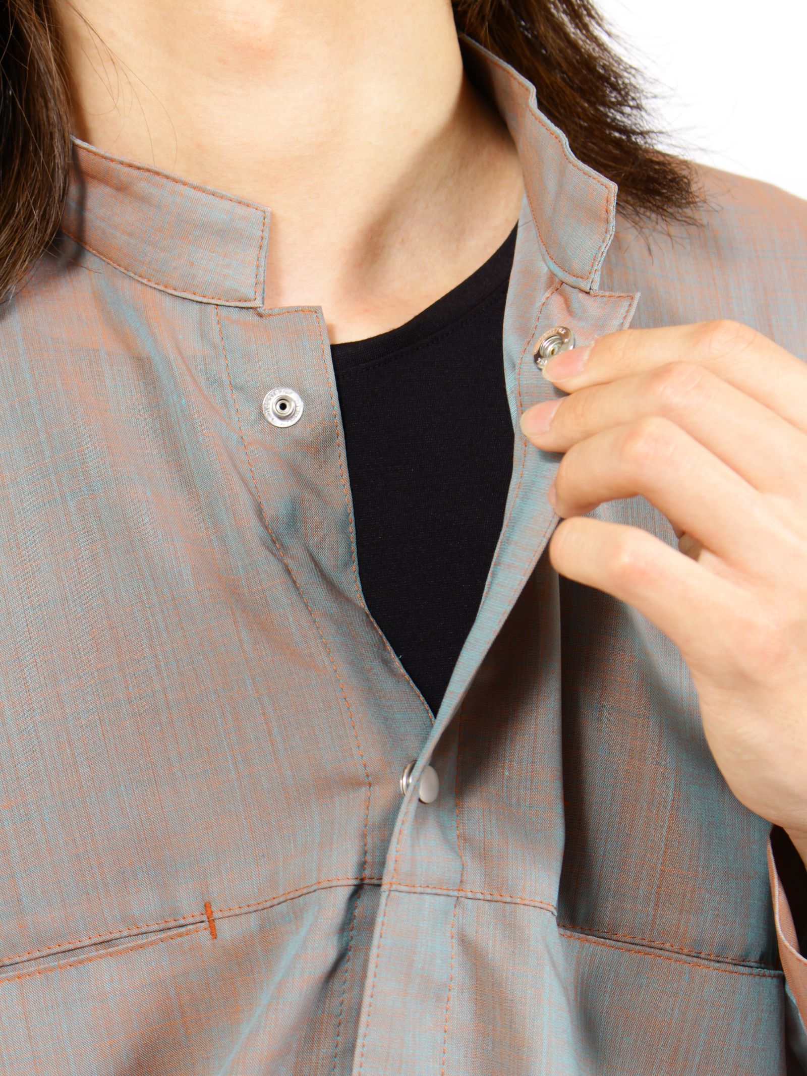 【26SS】シャンブレー マッキーノ シャツ / CHAMBRAY MACKINAW SHIRTS / オレンジグレー