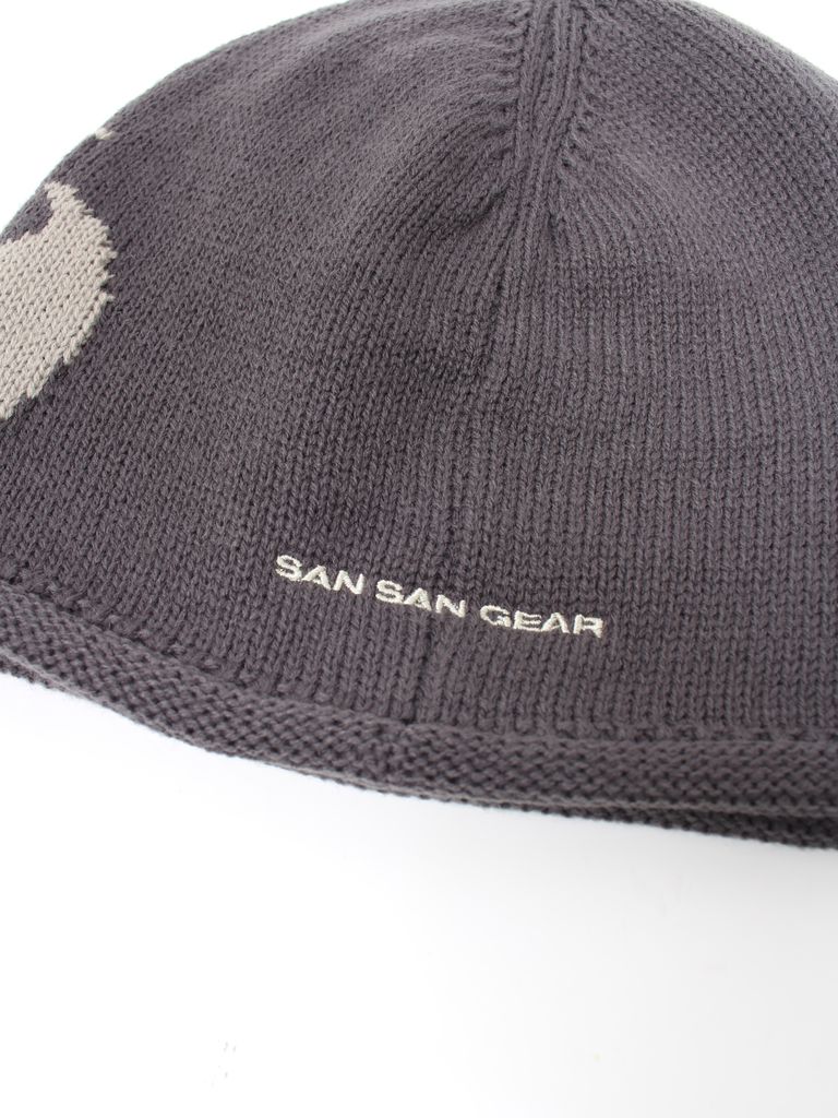 SAN SAN GEAR - 【24SS】ロゴ ビーニー / LOGO BEANIE / チャコール 