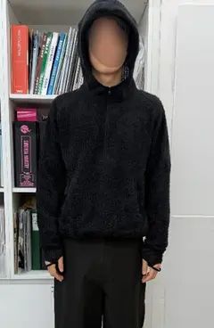 【26AW】イヤーフラップフーディー パーカー SAN SAN X JIAN YE EAR FLAP HOODIE / ブラック