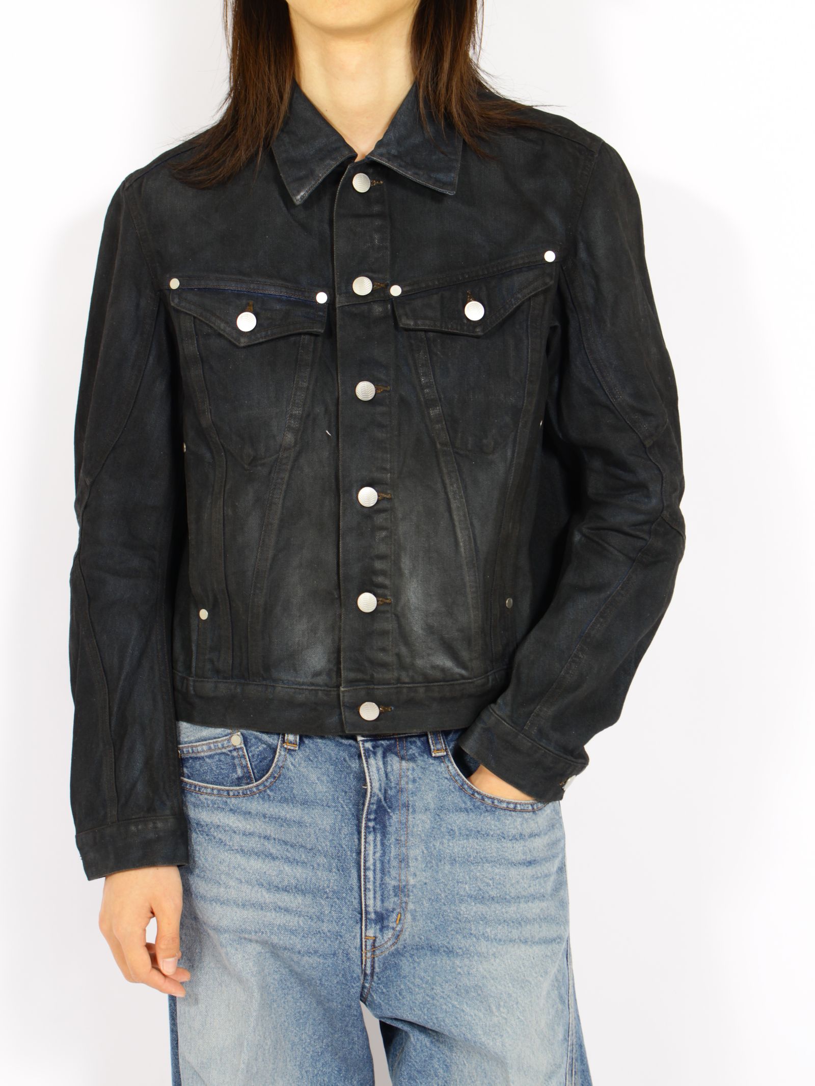 【26AW】デニム トラッカー ジャケット コーティング デニムジャケット / DENIM TRUCKER JACKET / LUSTER COATED INDIGO(インディゴ)