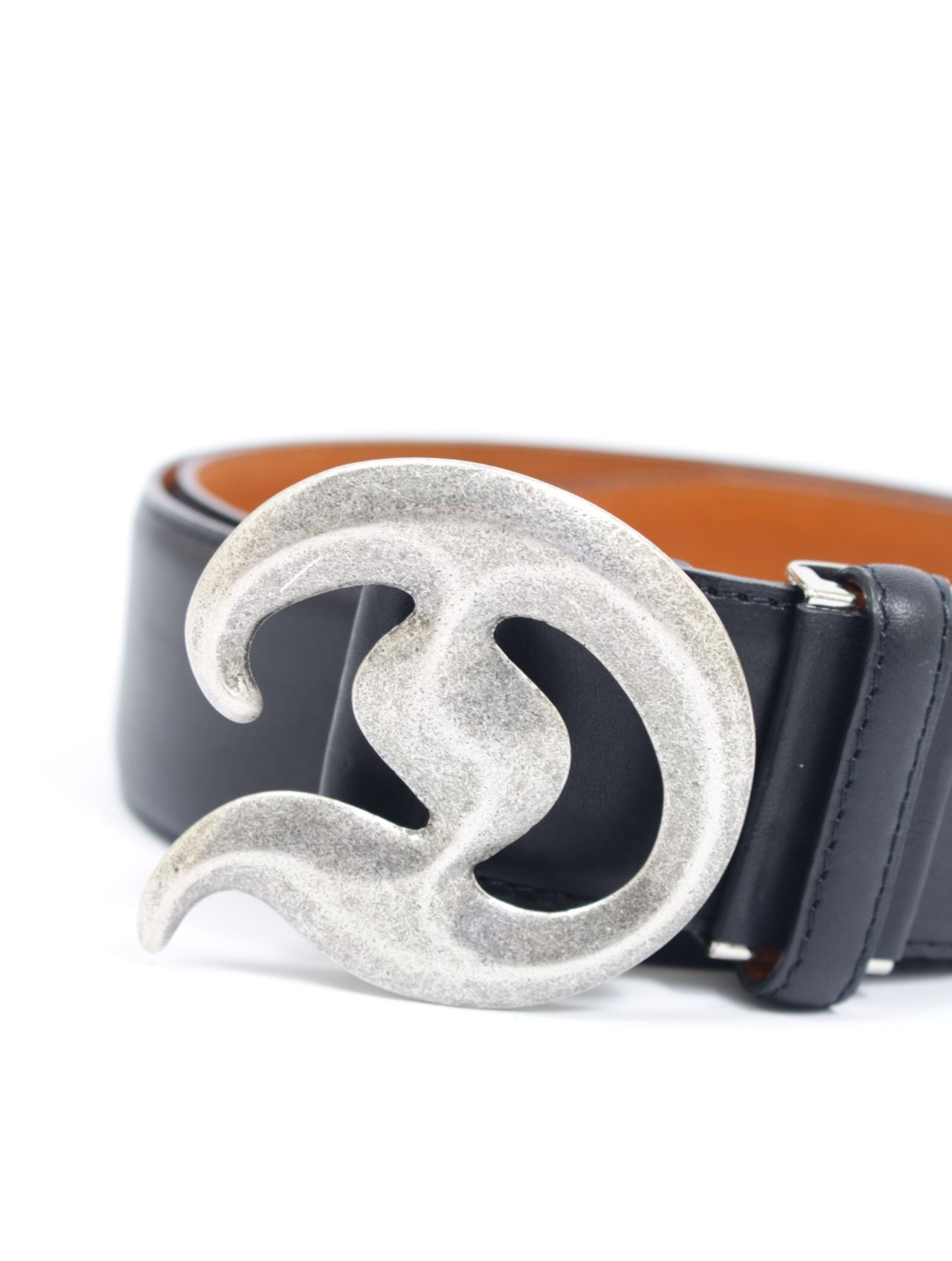 【25AW】Dバックル カウレザー ベルト / "D" BUCKLE VELT / ブラック