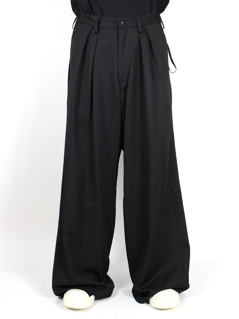 sulvam - 【23AW】ギャバジン パイピング ワイド パンツ / GABARDINE 