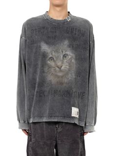 【25SS】ブリーチド ロングスリーブ Tシャツ / BLEACHED LS TEE / ブラック