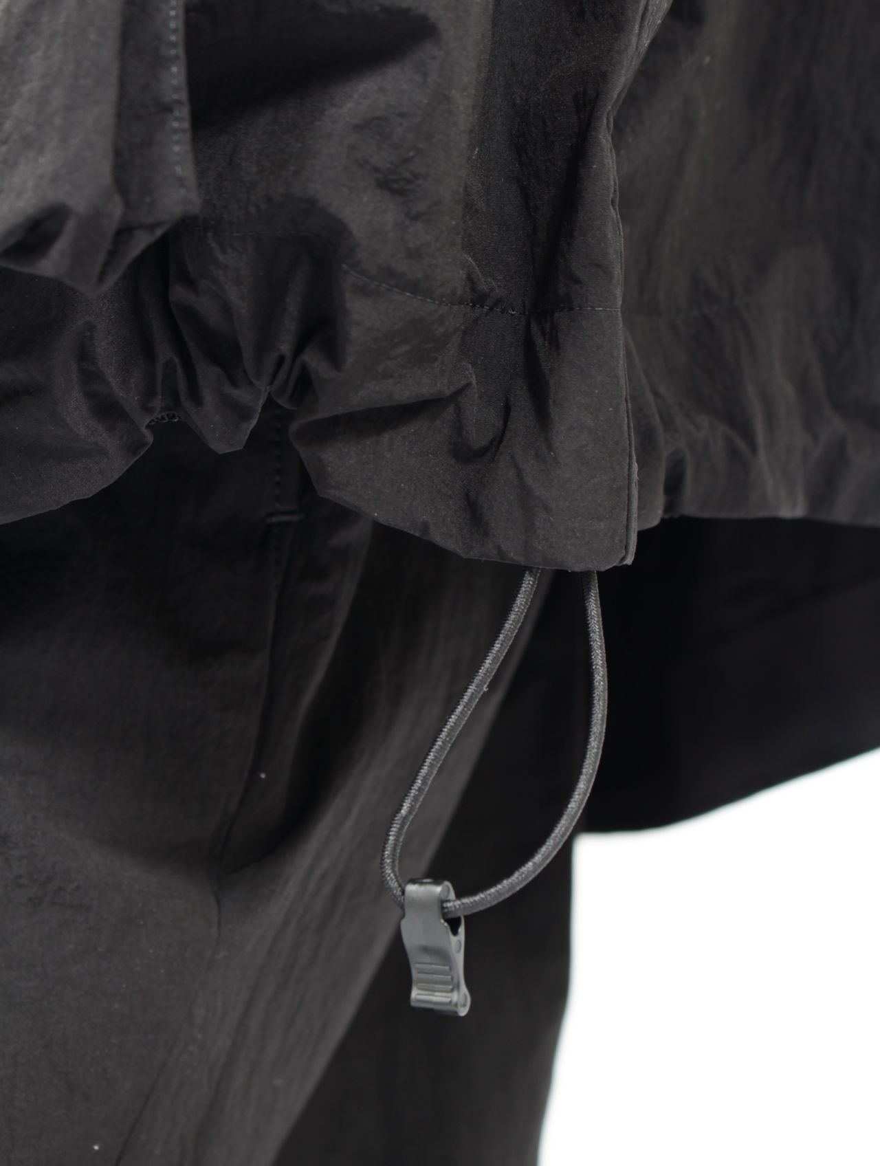 【25SS】ワッシャーナイロン ハーフスリーブ ハンティング シャツ / WASHER NYLON HALF SLEEVE HUNTING SHIRT.13 / ブラック