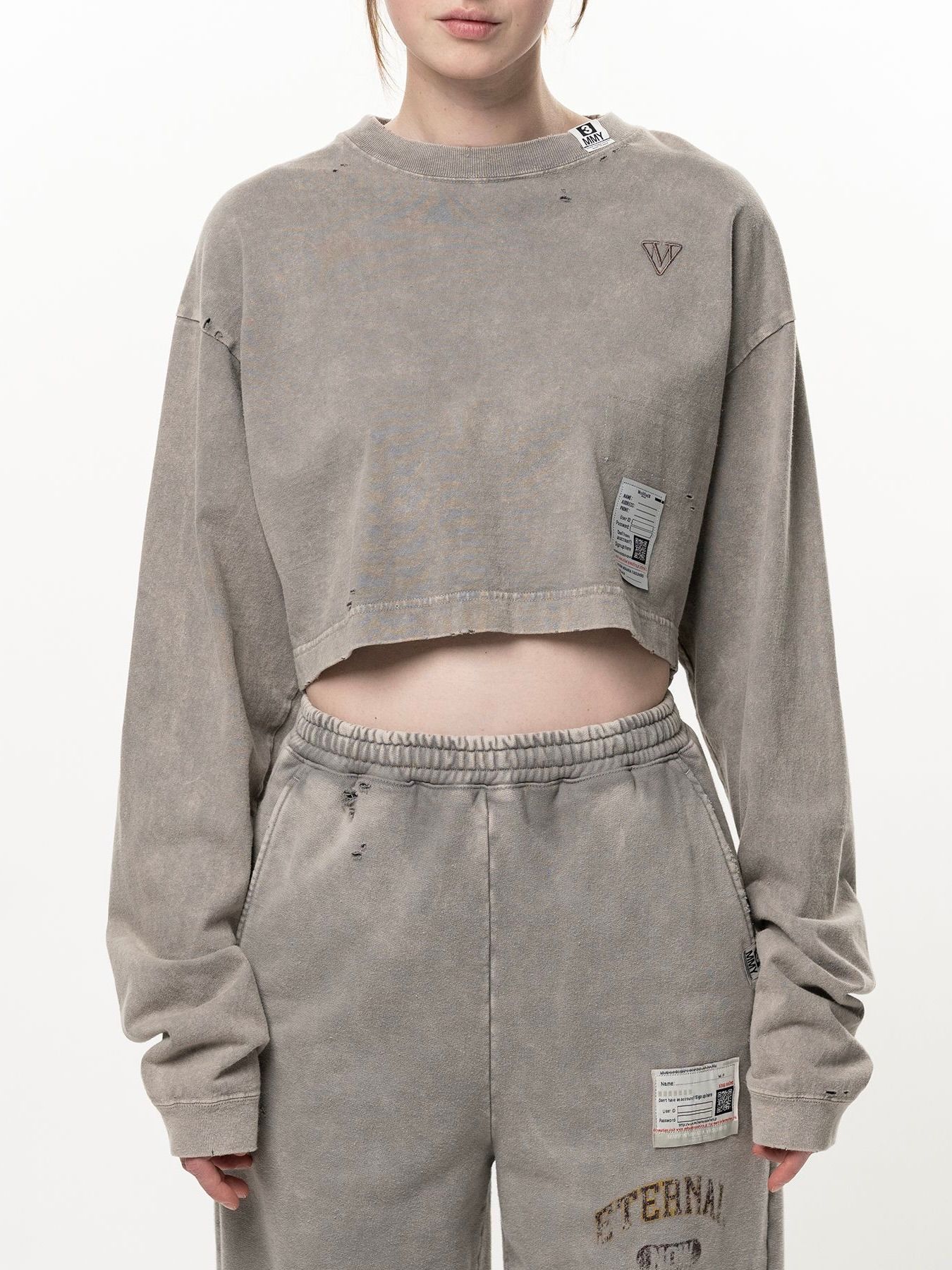 【26AW】ブリーチド ロングスリーブ ミニ Tシャツ / BLEACHED LS MINI TEE / カーキ