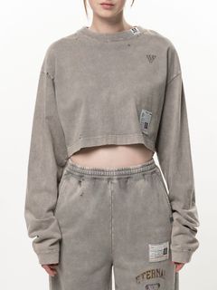 【26AW】ブリーチド ロングスリーブ ミニ Tシャツ / BLEACHED LS MINI TEE / カーキ