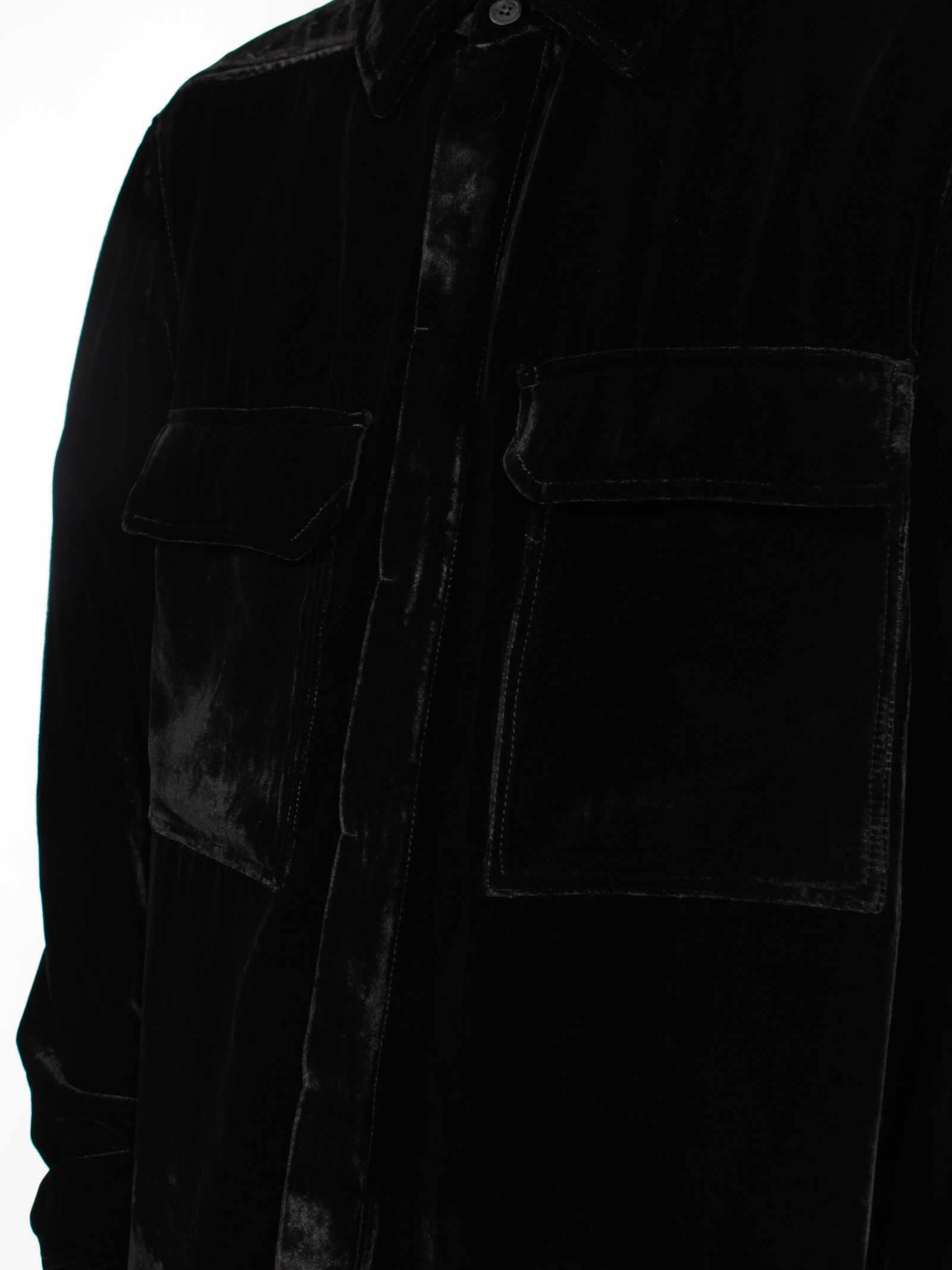 RICK OWENS - 【24AW】ベロア ワーク シャツ / WORK SHIRT RICK OWENS - 【24AW】ベロア ワーク シャツ / WORK SHIRT