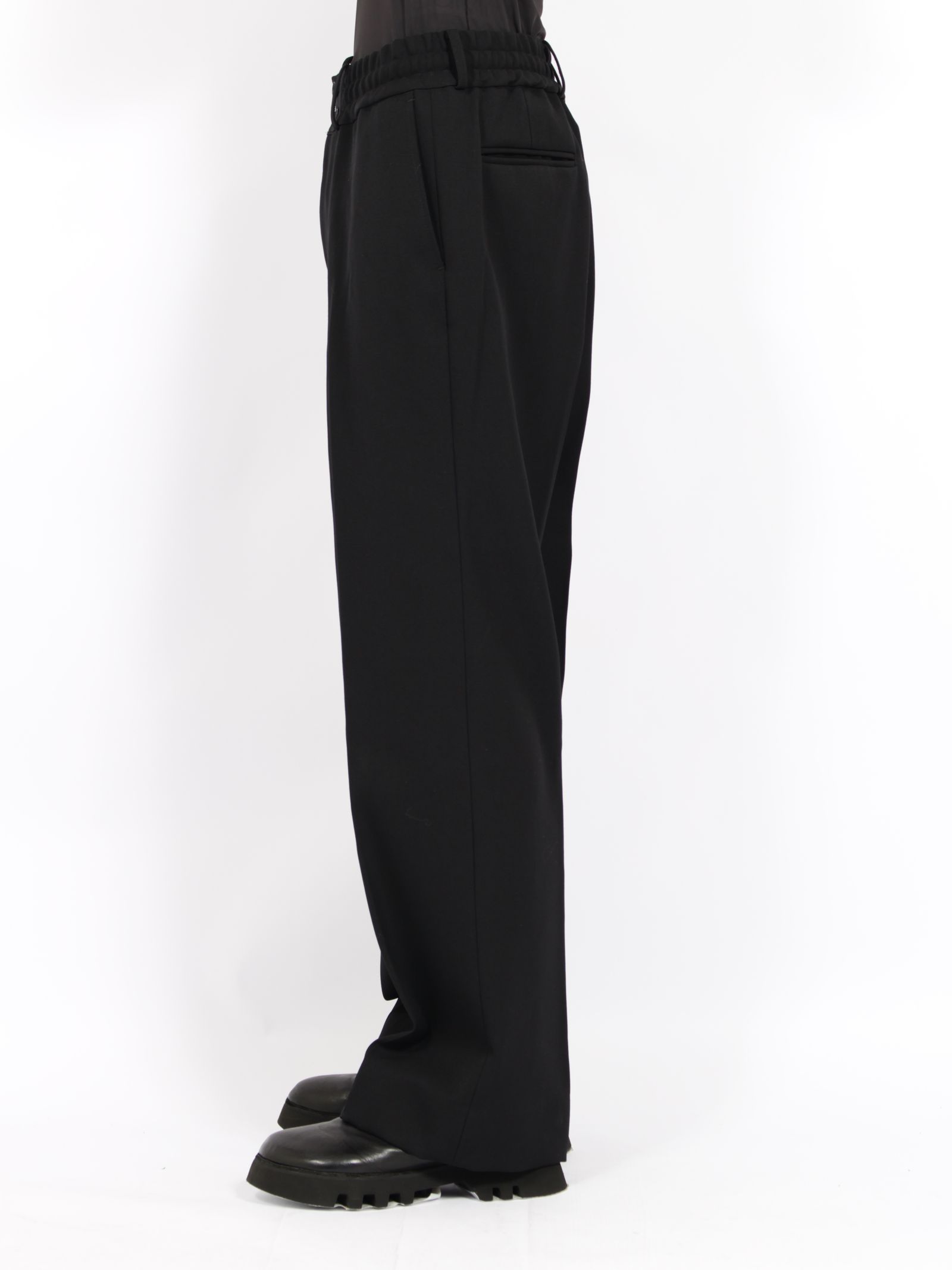 【26AW】ヘビー ウール ストレート イージー パンツ / HEAVY WOOL STRAIGHT EASY PANTS .16 / ブラック