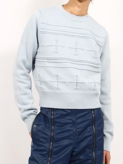 【25SS】クロス タイト ニット / CROSS TITE KNIT / スカイ