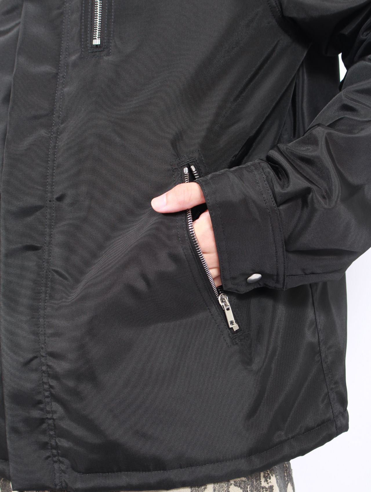 【25AW】コンシール ジップフロント ジャケット / CONCEALED ZIPFRONT JKT / ブラック