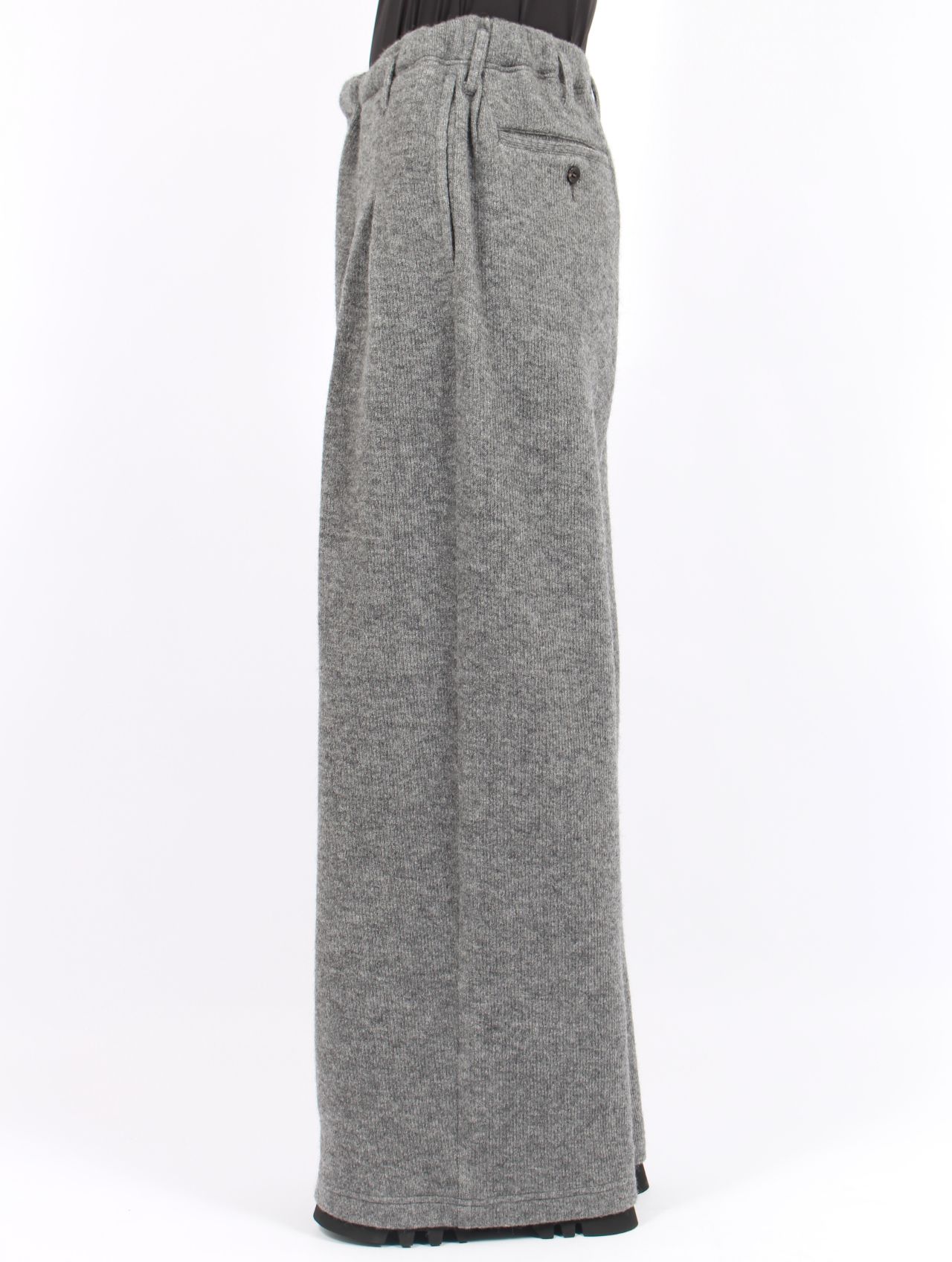 【25AW】ウール ダブル フェイス バギー パンツ / WOOL DOUBLE FACE BAGGY PANTS / グレー