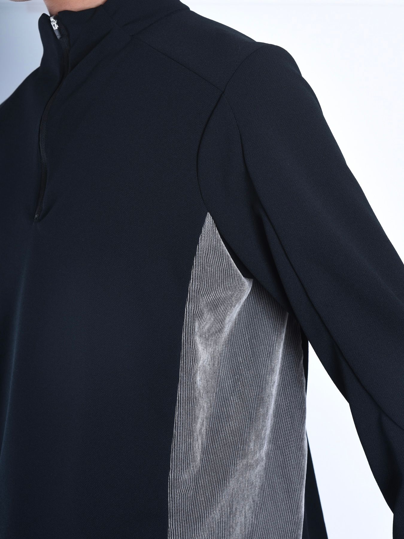 【24AW】フロック ハーフジップ トップス / FLOC TOPS / ブラック