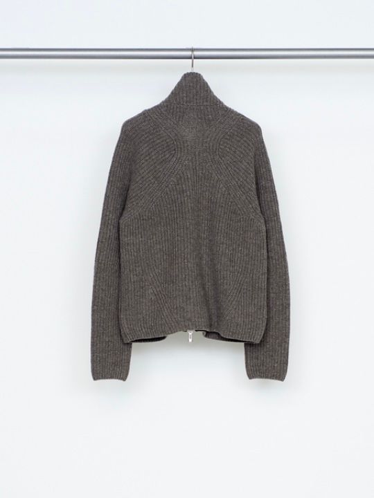 【26AW】ドライバーズ ジップ アップ セーター / DRIVERS ZIP UP SWEATER / TAUPE MELANGE(ブラウン)