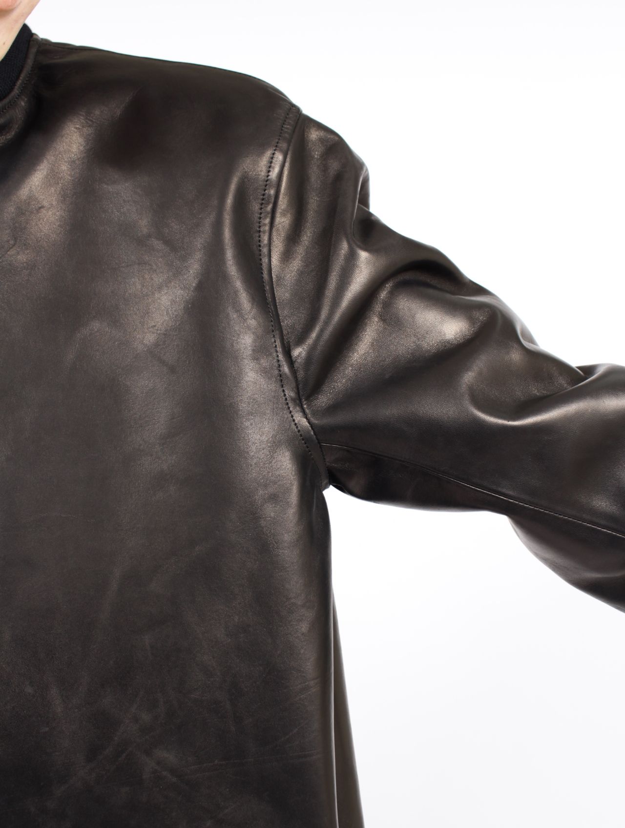 【26SS】レザー ジャケット / LEATHER JKT / ブラック