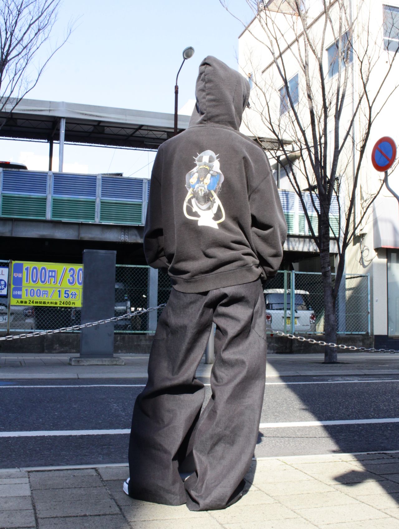 【25AW】グラフィック フーディー パーカー / GRAPHIC HOODIE / ブラック