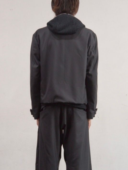 【26SS】ショート ジップ アップ ジャケット / SHORT ZIP UP JACKET / ブラック