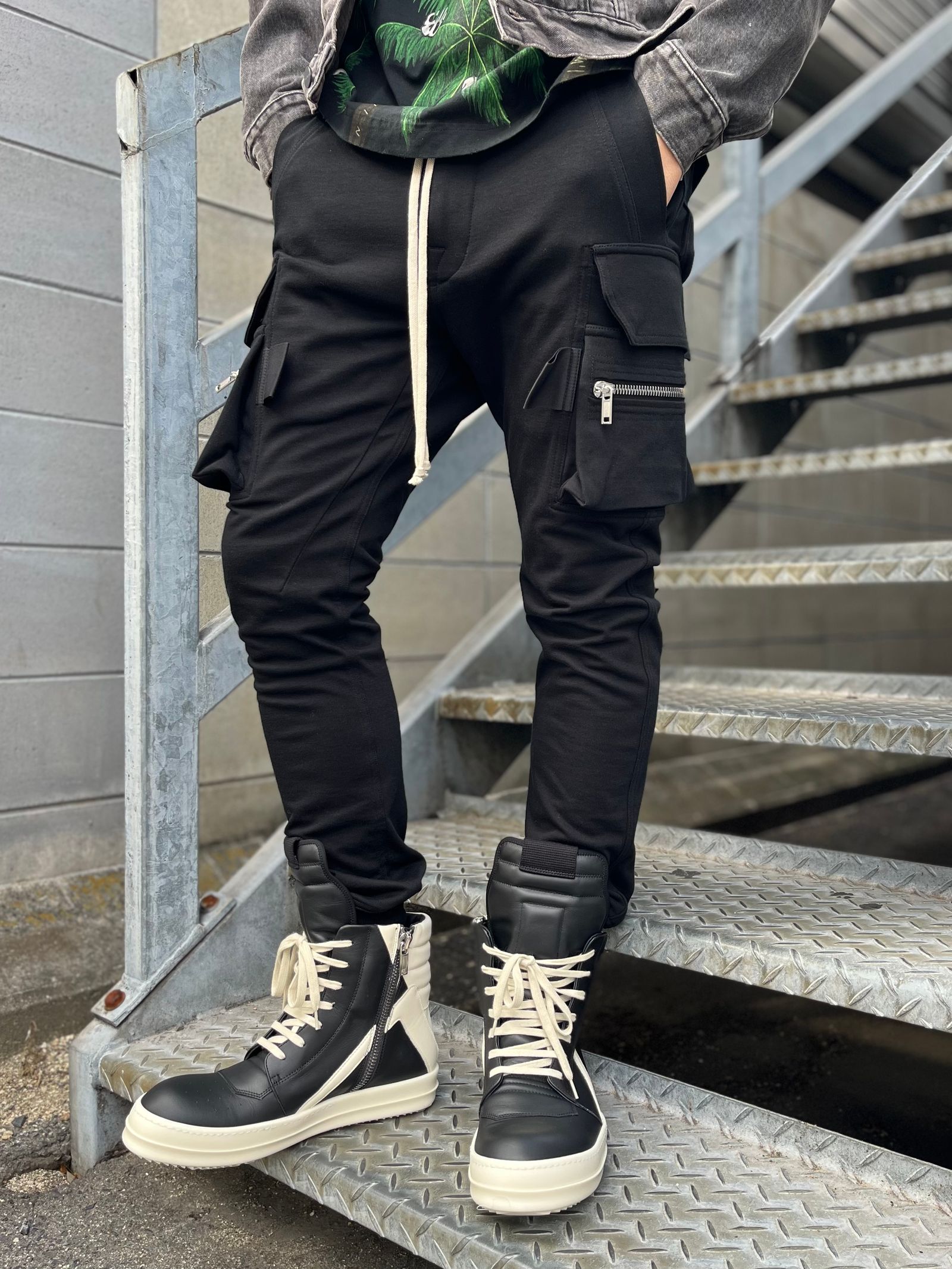 Rick Owens mastodon cargo jog pants股下69